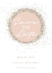 Rose Gold Circle Save the Date design preview