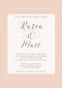 Rose Gold Geometric Invitation design preview