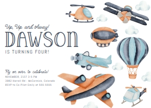 Airplane Pattern: Airplane Pattern Invitation