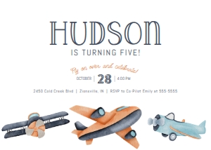 Airplane Trio Invitation: Airplane Trio Invitation