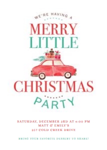 Merry Little Christmas Party Invitation design preview