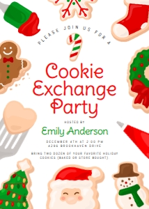 Christmas Cookie Exchange Invitation design preview