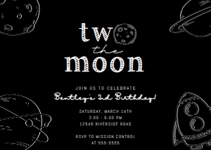 Two the Moon Corners Invitation design preview