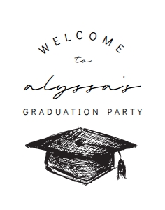 Graduation Minimalist Welcome Sign - ARCH - 11x14: Graduation Minimalist Welcome Sign - ARCH