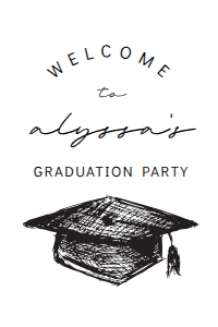 Graduation Minimalist Welcome Sign - ARCH - 24x36: Graduation Minimalist Welcome Sign - ARCH