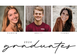 Graduation Trio Minimalist Invitation design preview