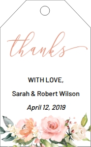 Blush Rose Thank You Tag design preview