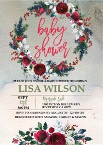 Christmas Baby Shower Invitation: Christmas Baby Shower Invitation