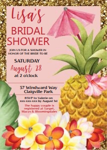 Pineapple Bridal Shower Invitation design preview