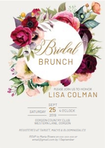 Fall Blooms Bridal Brunch Invitation design preview