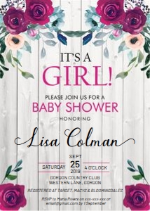Its a Girl Baby Shower Invitation design preview
