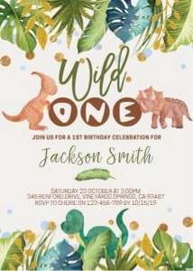 Wild One 1st Birthday Invitation design preview