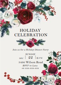 Holly Holiday Celebration Invitation: Holly Holiday Celebration Invitation