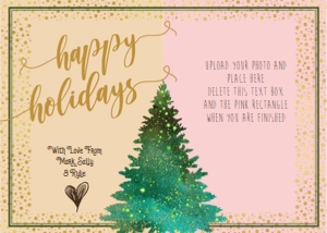 Gold Happy Holidays Card: Gold Happy Holidays Card