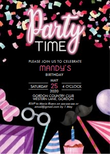 Confetti Party Invitation design preview