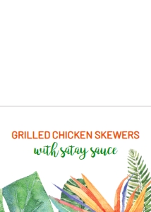Bird of Paradise Food Buffet Cards Small design preview
