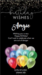 Rainbow Balloons Birthday Card Smartphone Greeting design preview