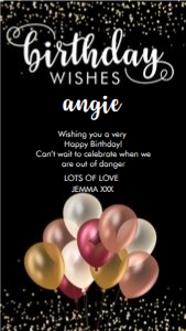 Burgundy Gold Balloons Birthday Card Smartphone Greeting design preview