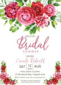 Camelia Garden Bridal Shower Invitation design preview