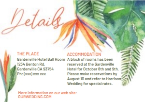 Bird of Paradise Details Card design preview