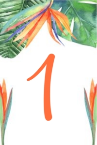 Bird of Paradise 4x6 Table Number design preview