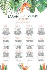 Bird of Paradise Find Your Seat Sign 24x36 design preview