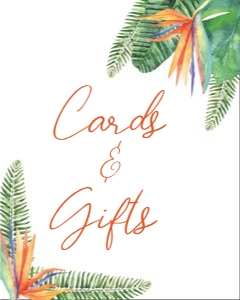 Bird of Paradise Cards and Gifts Sign 8x10 design preview