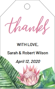 King Protea Thank You Tag design preview