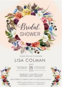 Fall Rustic Floral Bridal Shower Invitation design preview