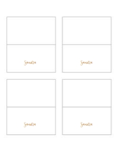 Black and White Script Placecards design preview