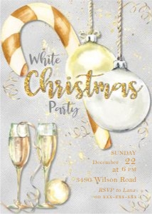 White Christmas Party Invitation: White Christmas Party Invitation