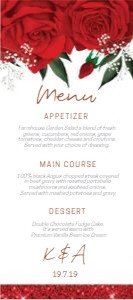 Red Roses Menu 4x9 design preview
