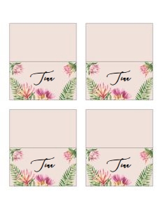 Pink King Protea Placecards design preview