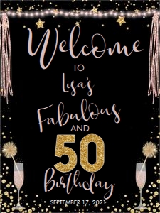 Pink Champagne Welcome Sign 18x24 design preview