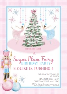Sugar Plum Fairy Birthday Invitation: Sugar Plum Fairy Birthday Invitation