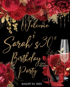 Red Glitter Shoes Welcome Sign 24x30 design preview