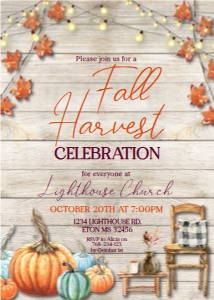 Fall Harvest Pumpkins Celebration Invitation: Fall Harvest Pumpkins Celebration Invitation
