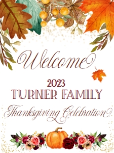 Thanksgiving Floral Pumpkin Welcome Sign 18x24: Thanksgiving Floral Pumpkin Welcome Sign 18x24