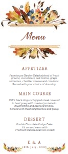 Autumn Leaves Menu 4x9 design preview