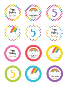 Rainbow Cupcake design preview