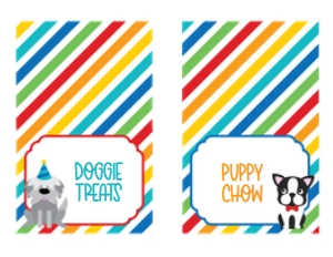 Puppy Party Food Blue design preview