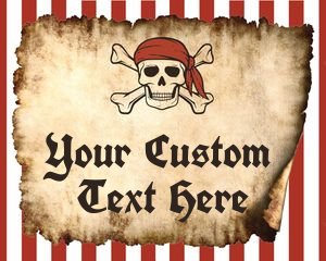 Pirate Birthday Party Signs, Printable Personalized Pirate Party Posters, Customizable Pirate Decorations Template, Editable Decoration design preview