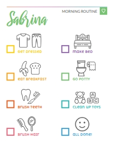 Morning-Routine-Multicolor design preview