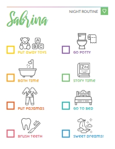 Night-Routine-Multicolor design preview