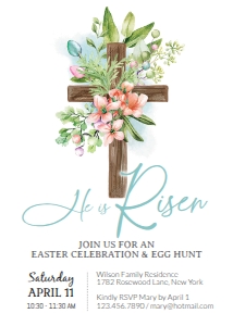 He-Is-Risen-Invitation design preview