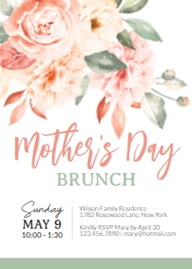 Mothers-Day-Flowers-Invitation design preview