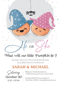 Pumpkins-Gender-Reveal-Invitation design preview