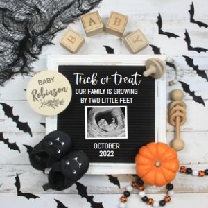 Halloween-Little-Bats-Pregnancy-Announcement: Halloween-Little-Bats-Pregnancy-Announcement