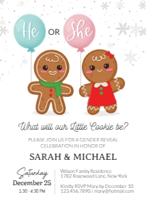 Gingerbread-Gender-Reveal-Invitation design preview