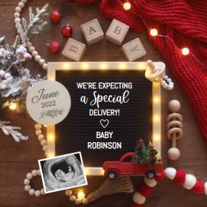 Christmas-Special-Delivery-Baby-Announcement: Christmas-Special-Delivery-Baby-Announcement